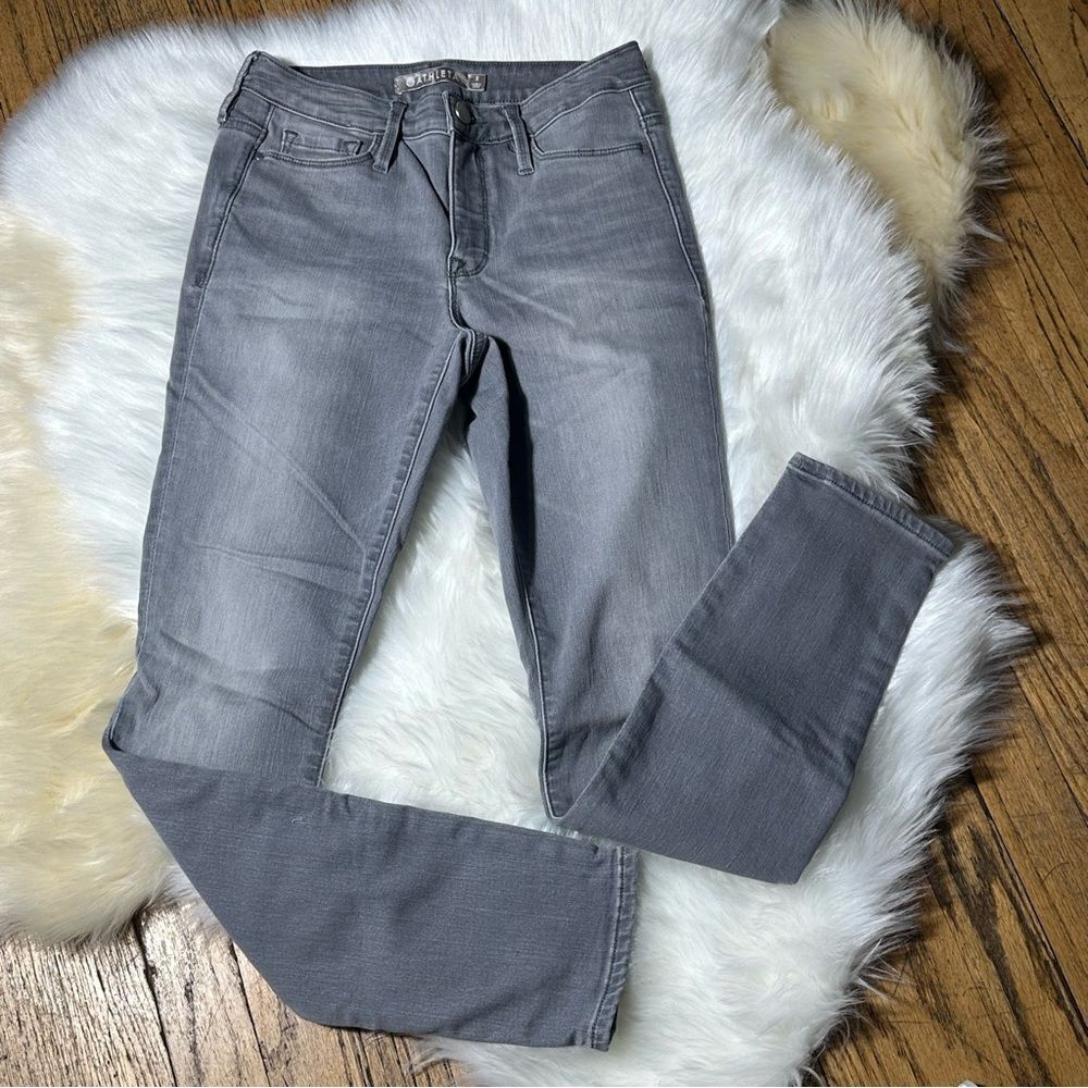 Athleta Gray Skinny Jeans Smooth Denim